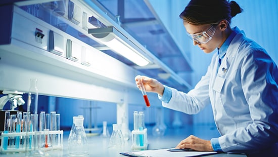 Ecolab Associate in a laboratory setting