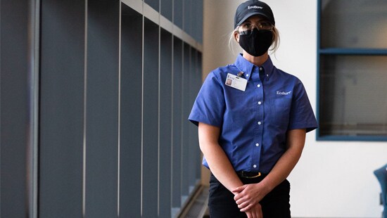 EcoSure specialist with mask