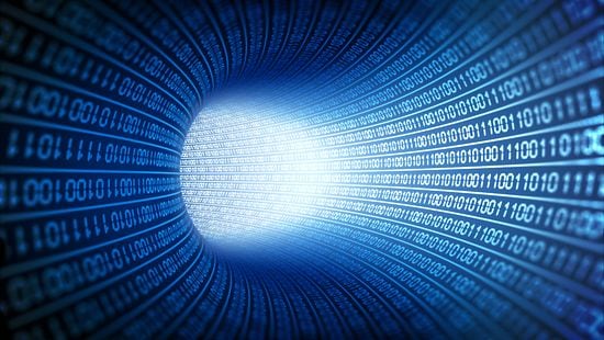 Binary code tunnel.